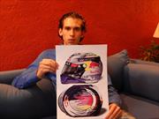 Un mexicano diseña el casco que Vettel usó en el GP de Abu Dhabi