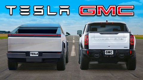 Video: Tesla Cybertruck VS GMC Hummer EV ¿Quién gana?