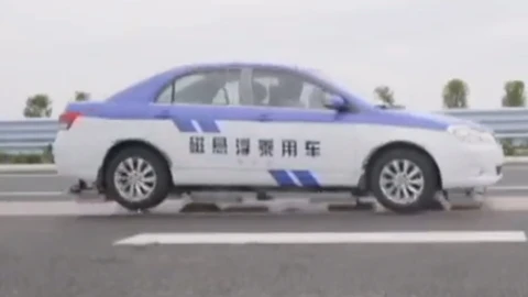 En China exhiben un automóvil que levita