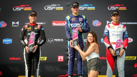 Sebastián “Tatán” Garzón logra doblete en St. Petersburg y lidera el USF2000 2026