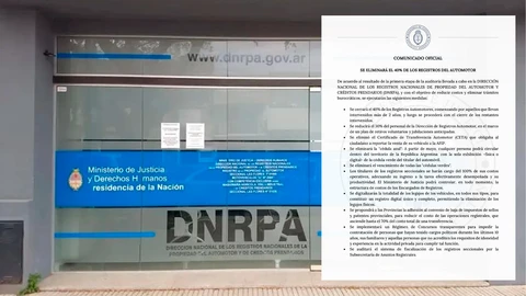 El gobierno cerrará el 40% de los registros automotores de Argentina