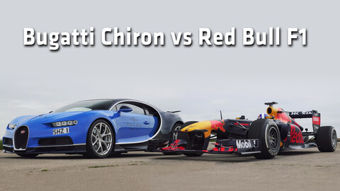 Video: ¿quién gana un “pique” entre un Fórmula 1 y un Bugatti Chiron?