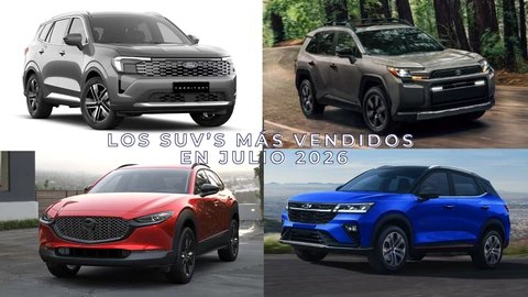 Los 10 SUVs más vendidos en julio 2026