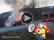 Video: Mercedes-Benz  se convierte en una bola de fuego rodante