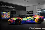 Lamborghini Aventador Art Car, arcoiris abstracto
