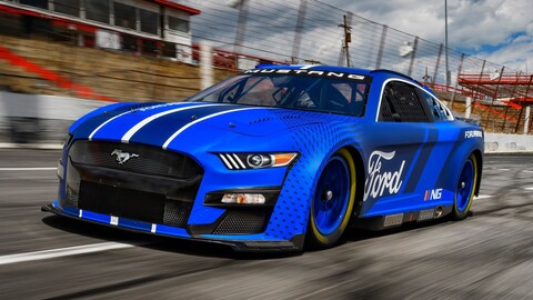 Este Ford Mustang es el auto de carreras para la temporada 2022 de la NASCAR