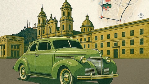 Desfile de autos clásicos y antiguos para celebrar los 487 años de Bogotá