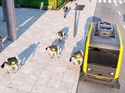 Robots caninos llevados por vehículos autónomos entregan mercancía a domicilio 