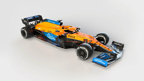 F1 2021: el McLaren es el primero en salir a la pista