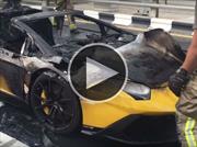 Video: Lamborghini Aventador se incendia en Dubai 