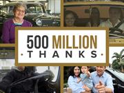 General Motors celebra 500 millones de unidades vendidas