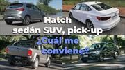 Hatchback, sedán, SUV, pick-up ¿Cuál me conviene?