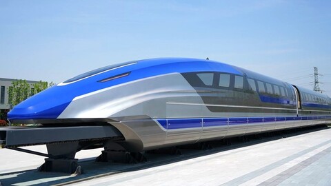 China presenta un tren de levitación magnética capaz de superar los 600 km por hora