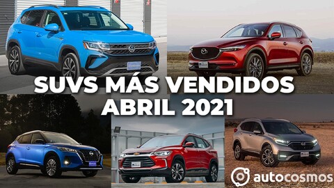 Los 10 SUVs más vendidos en abril 2021