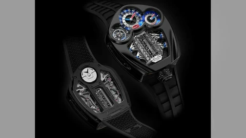 Bugatti presenta un reloj que se inspira en el propulsor V16 de su nuevo Tourbillon