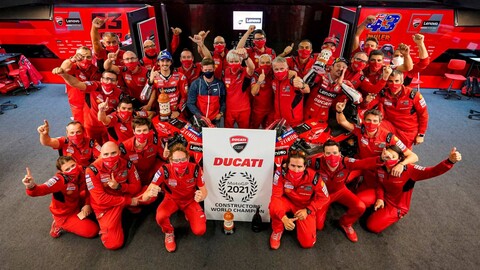 Ducati se corona campeón del mundo de constructores en MotoGP 2021