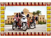 Mujeres motociclistas marroquíes se convierten en obra de arte