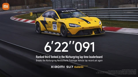 Xiaomi SU7 Ultra Protoype: rompe su propio récord de nuevo en el Nürburgring. Aquí la vuelta