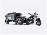 Esta Harley-Davidson fue transformada en carroza fúnebre