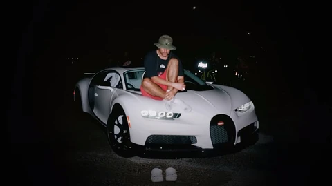 En Miami chocaron el Bugatti Chiron de Bad Bunny