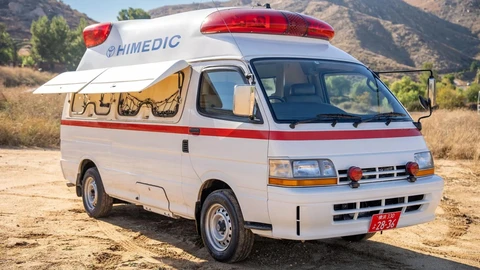 Esta Toyota Hiace es un sleeper disfrazado de ambulancia